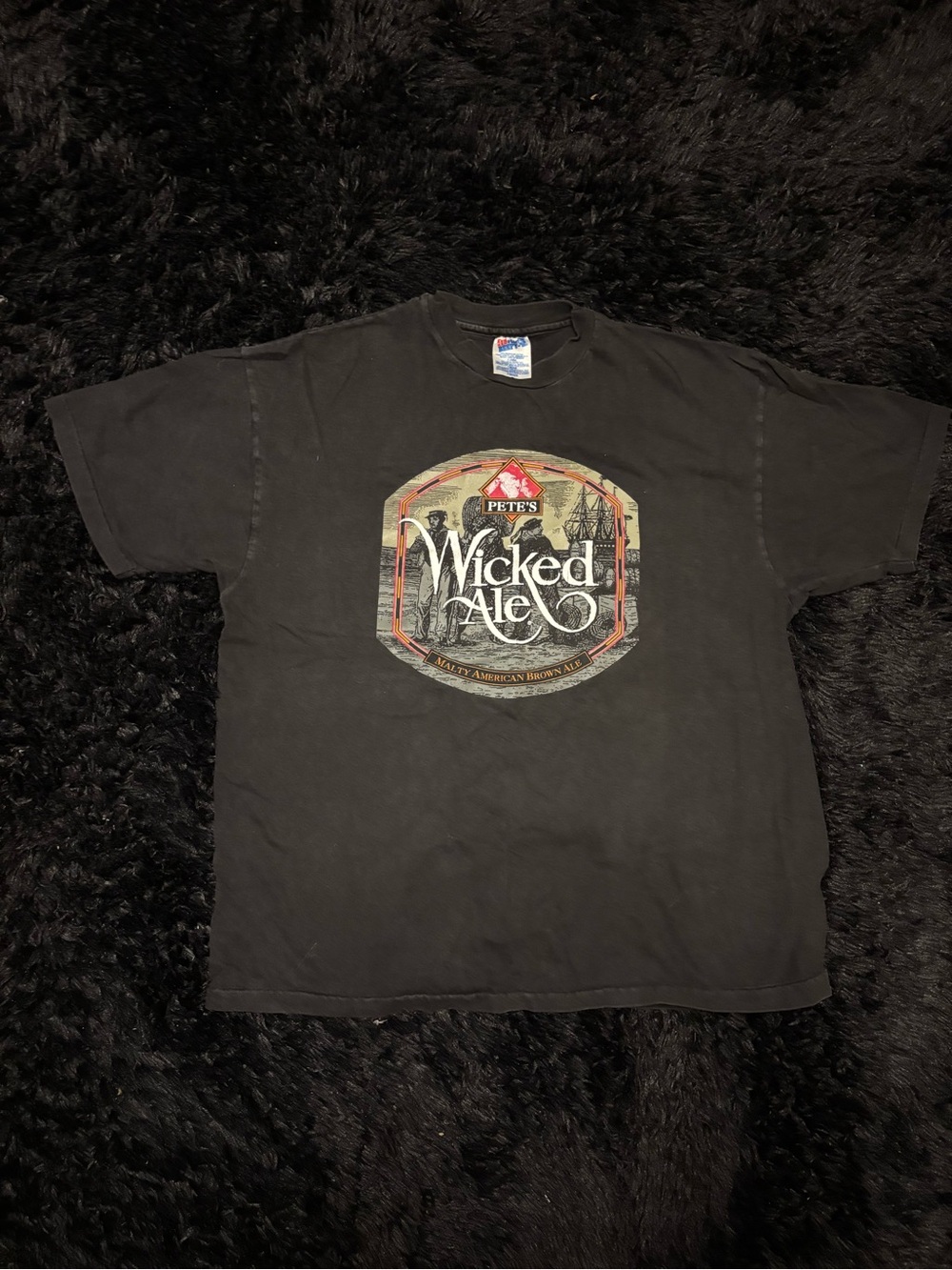 Vintage Wicked Ale Black Graphic Tee - Men